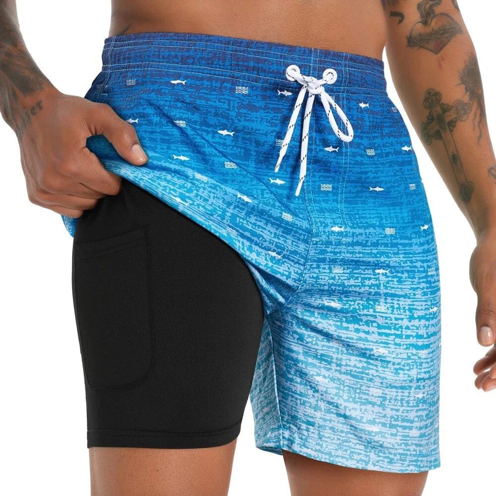 zeetoo Men's Swim Trunks Quick Dry Compression Liner Shorts XL Style Fit - NWT